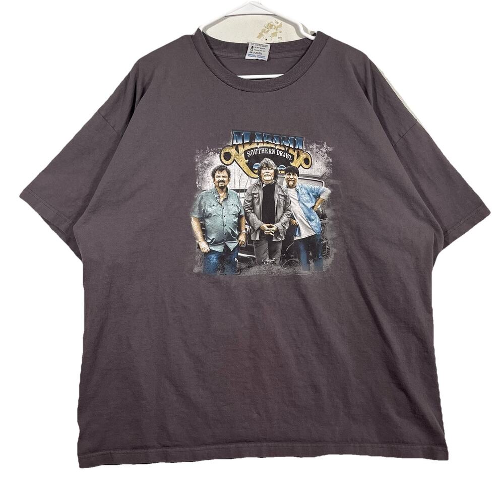 Alabama Southern Drawl Band Tee Mens 3XL Gray Graphic Country Music USA